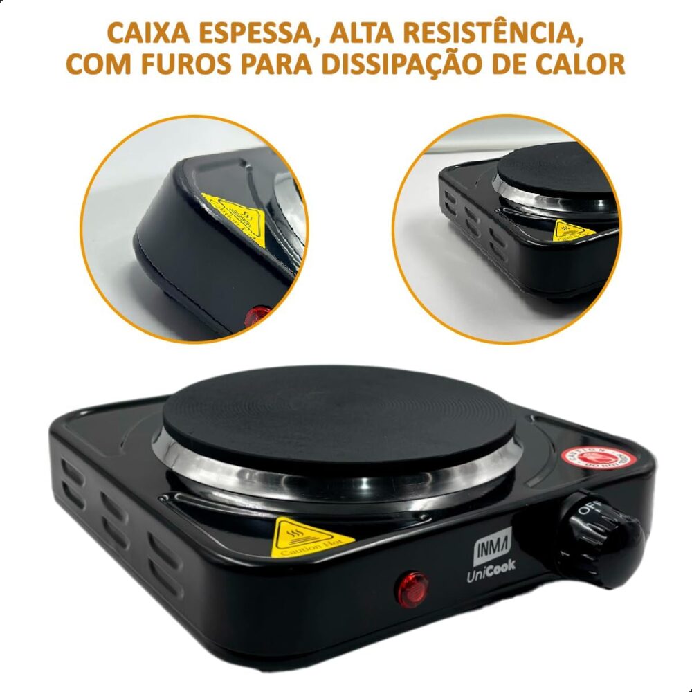 INMA, Fogão Elétrico, Fogão 1 Boca, Fogão Portátil, Cooktop,... - Image 4
