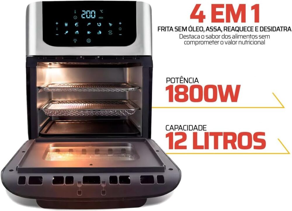 Fritadeira Air Fryer Oven Veronna Splendore Vaf1800d 4 Em 1 ... | É bom mesmo? Descubra antes de comprar - Image 3