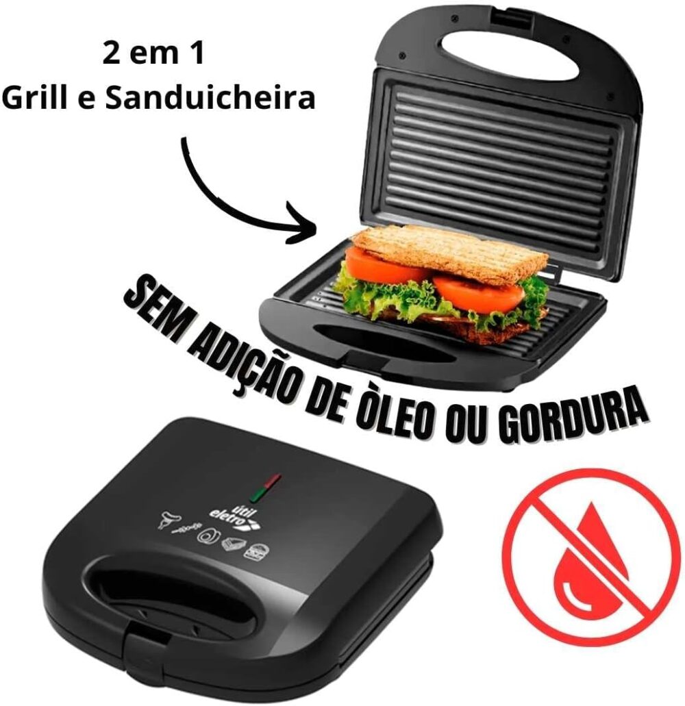Kit Cozinha Fritadeira Airfryer Elétrica 4,5L e Grill Sandui... | É bom mesmo? Descubra antes de comprar - Image 2