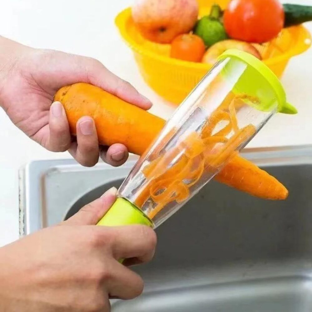 Descascador de legumes, descascadores de batata com recipien... - Image 2