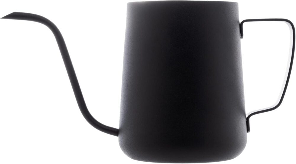 LYOR - Leiteira de Aço Inox Bico de Pato Preta 600ml