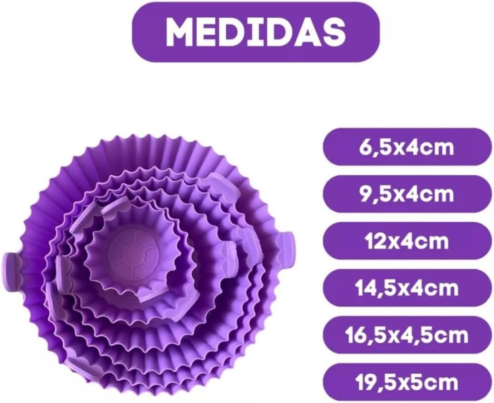 Kit 6 Formas de Silicone Para Air Fryer Antiaderente Reutili... | É bom mesmo? Descubra antes de comprar - Image 2