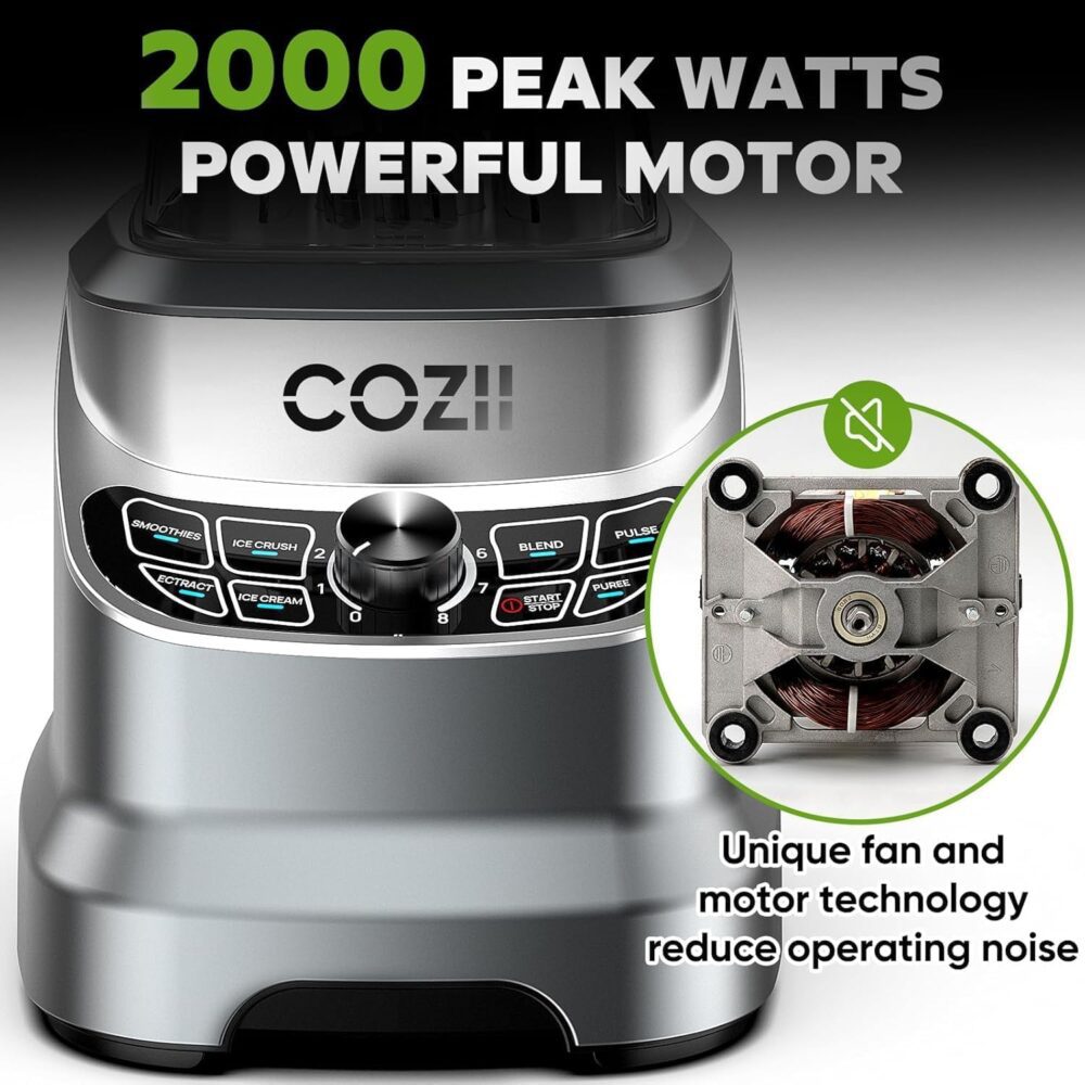 COZII Liquidificador profissional de 2000 W, liquidificadore... - Image 2