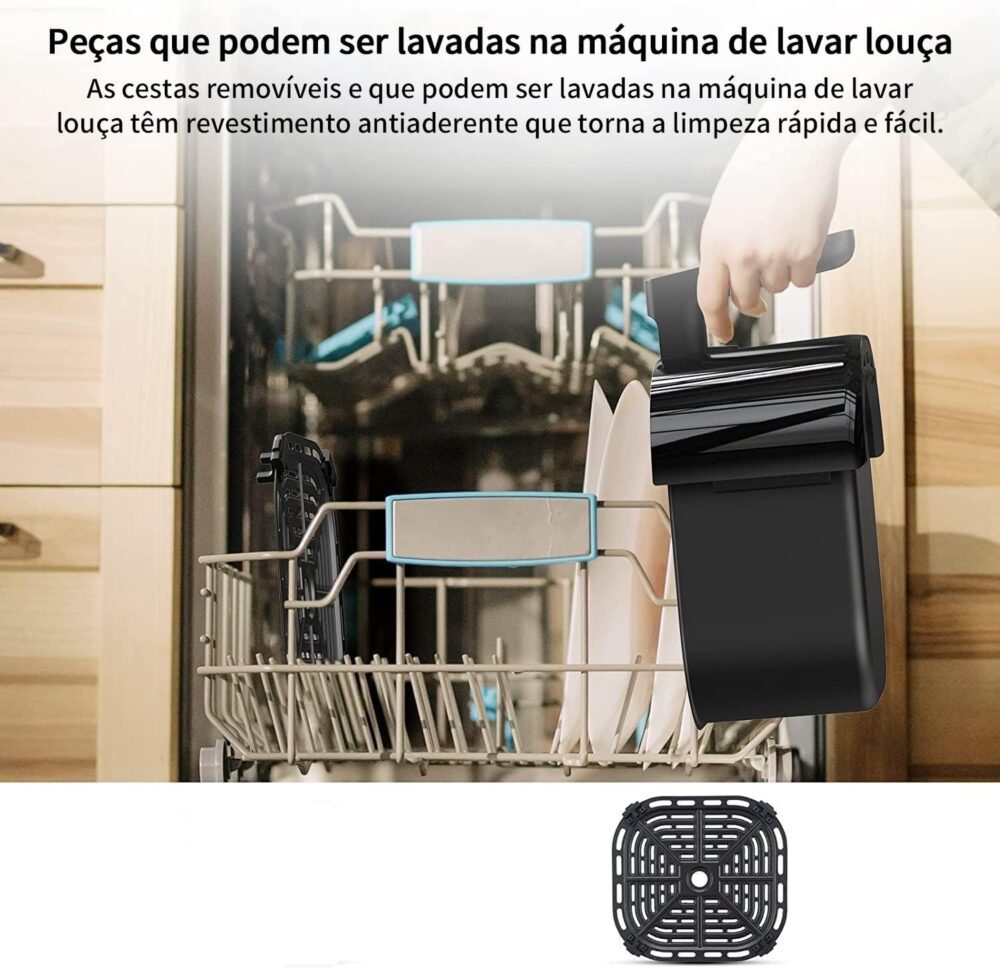 ILID Fritadeira Air Fryer 8L 220V com Tela Touch Inteligente... | É bom mesmo? Descubra antes de comprar - Image 4
