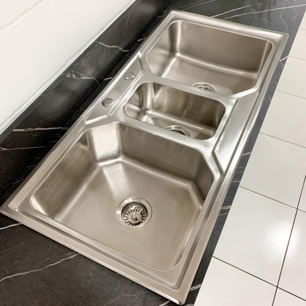 DECORPLACE, Cuba Pia Cozinha Tripla Pro Inox Escovado 105x50... - Image 5