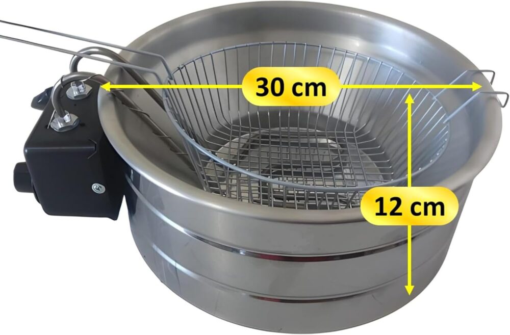 Fritadeira Elétrica Industrial Redonda 5 L Aço Inoxidável (1... | É bom mesmo? Descubra antes de comprar - Image 6