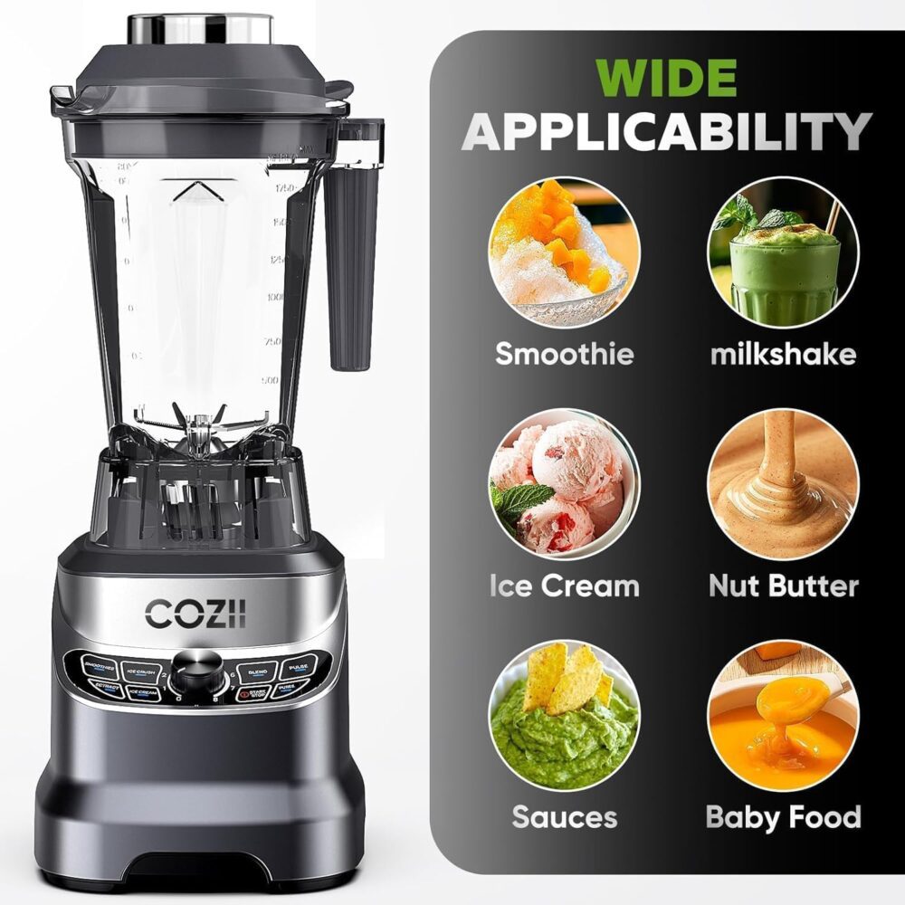 COZII Liquidificador profissional de 2000 W, liquidificadore... - Image 3