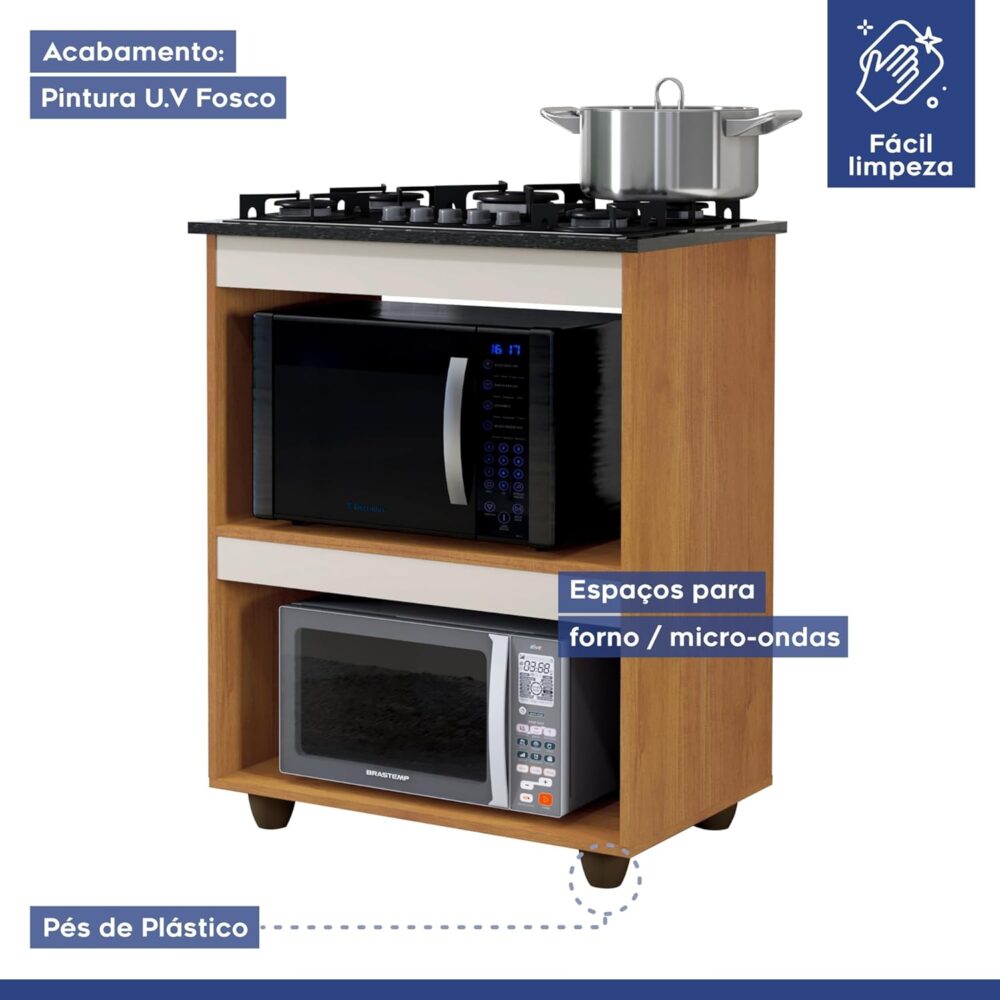 Kit Balcão Cooktop 4 Bocas Itatiaia Turim Nature/OffWhite Co... - Image 6