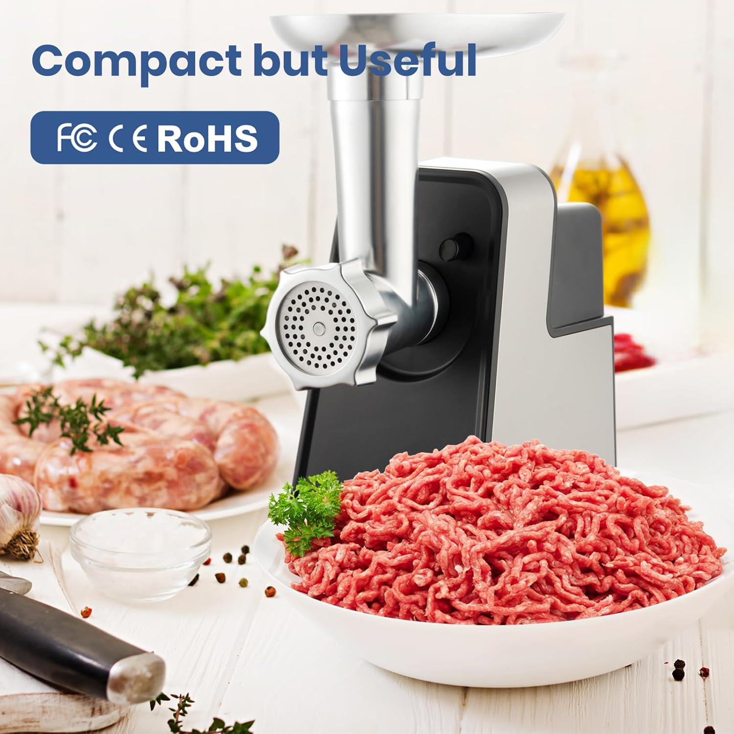 Parmedu Moedor De Carne Elétrico Compacto Para Uso Doméstico... - Image 7