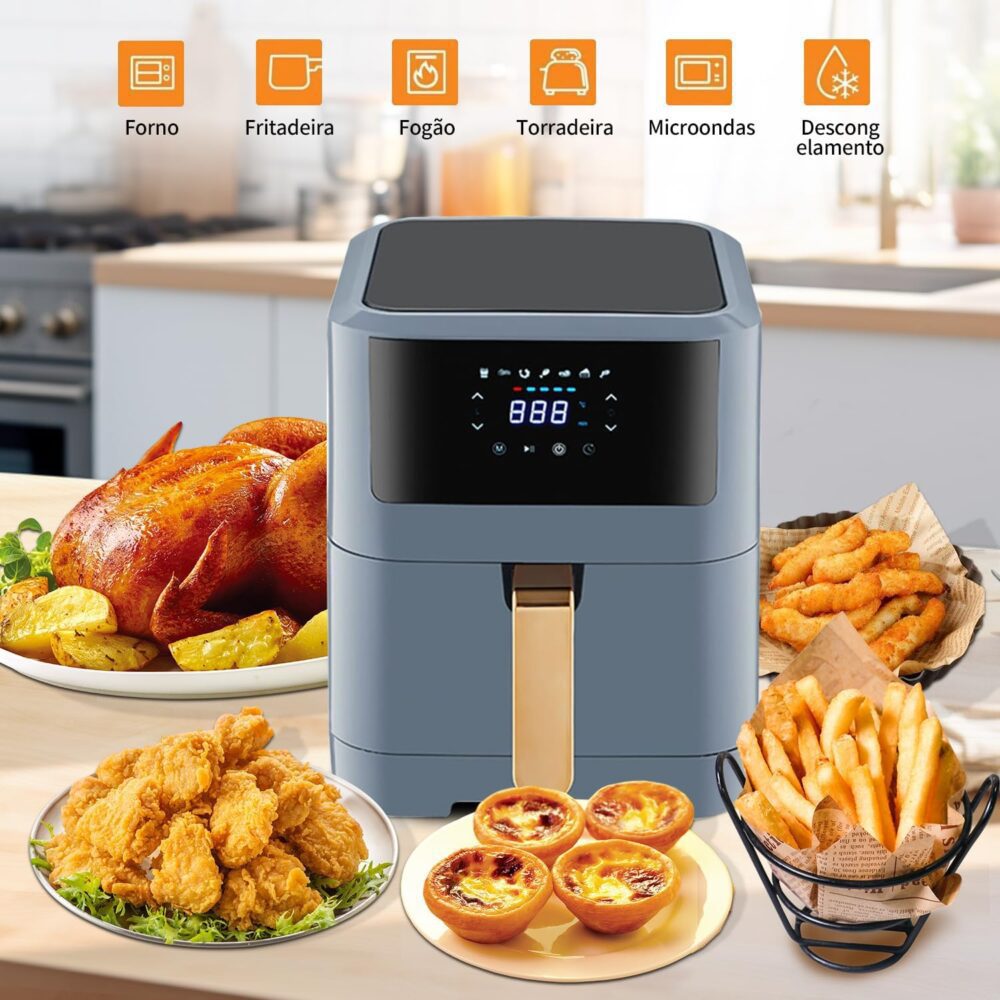 ILID Fritadeira Air Fryer 8L 220V com Tela Touch Inteligente... | É bom mesmo? Descubra antes de comprar - Image 2