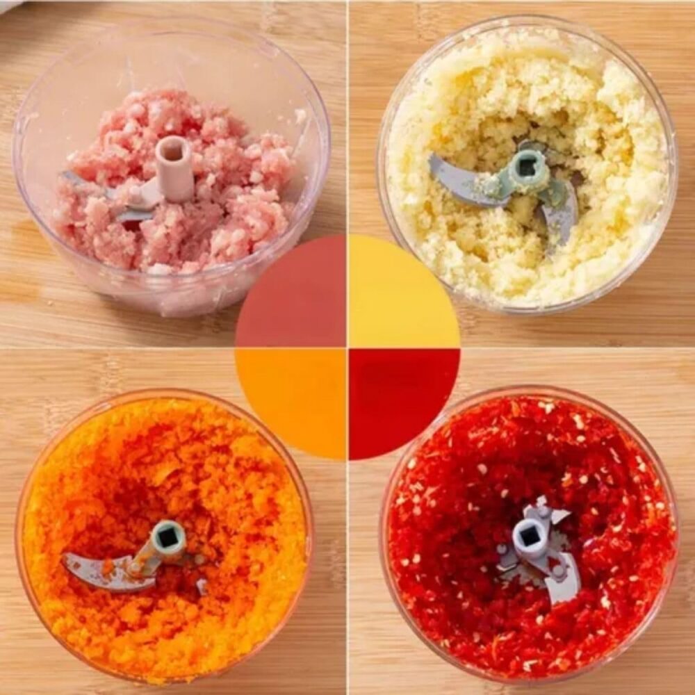 Mini Processador Manual de Alimentos, 2 Lâminas em Aço Inox,... - Image 9