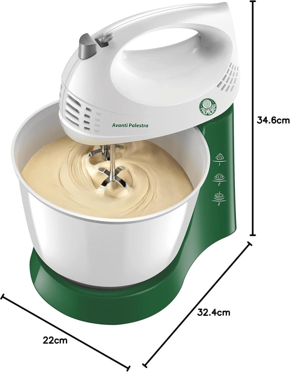 Batedeira Avanti Palestra, Palmeiras, Verde/Branco, 400W, 22... - Image 4