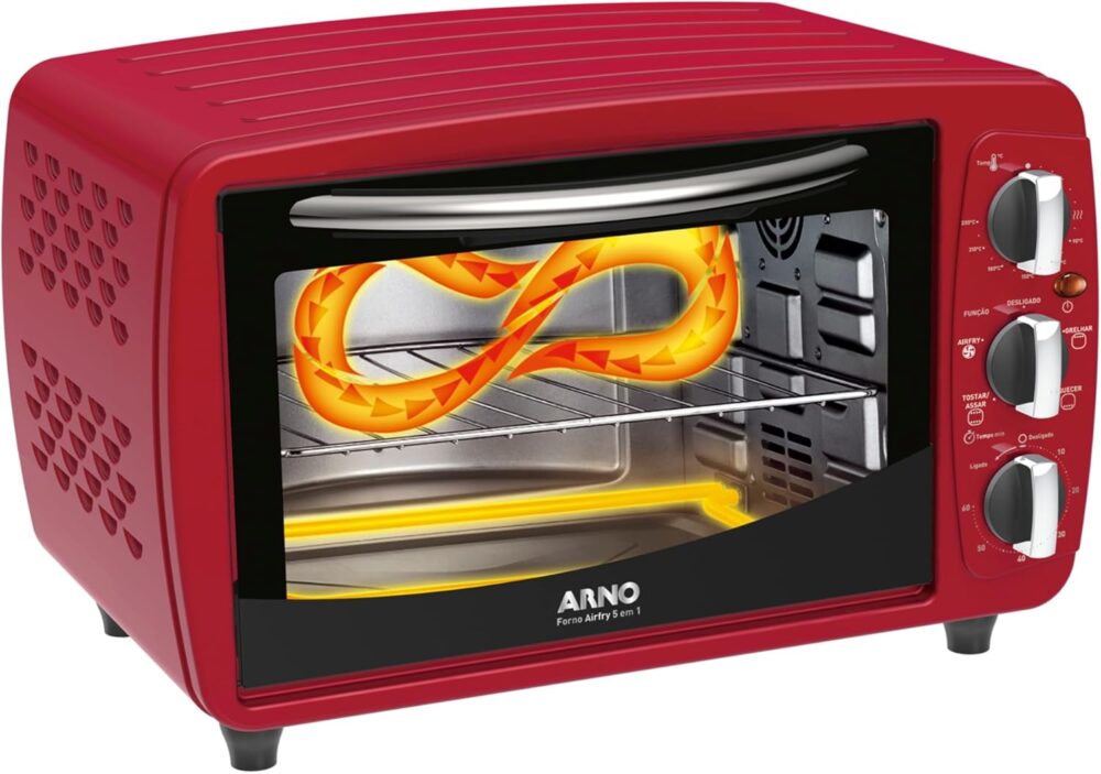 Forno Elétrico Arno 5 em 1 20L Vermelho FOR3 com Função AirF... - Image 3