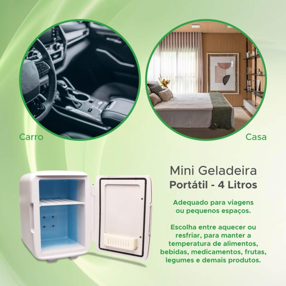 Mini Geladeira Portátil 4 Litros 12v 127V - KOKAY - Image 6