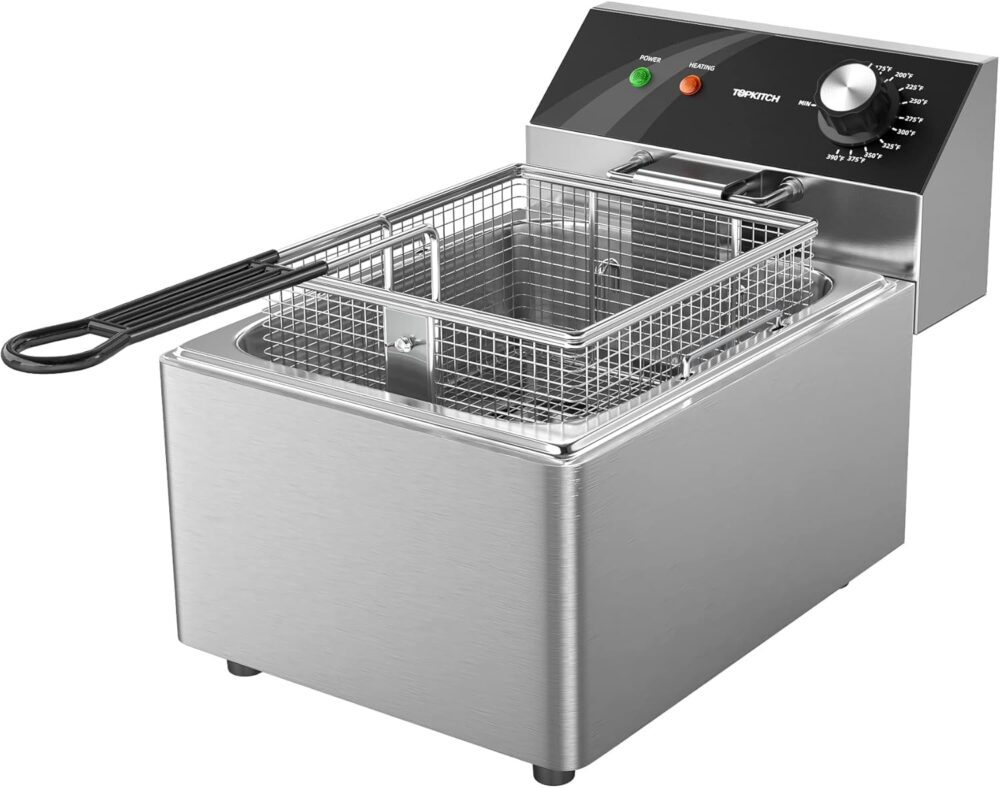 TOPKITCH Fritadeira Elétrica de Bancada com Capacidade de Ce...