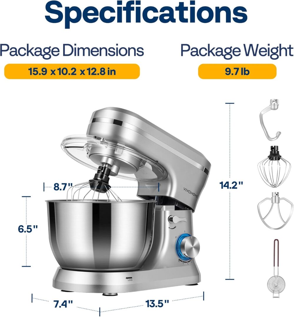 VIVOHOME - Liquidificadora de pé de 380 W, 8 velocidades, 4,... - Image 8