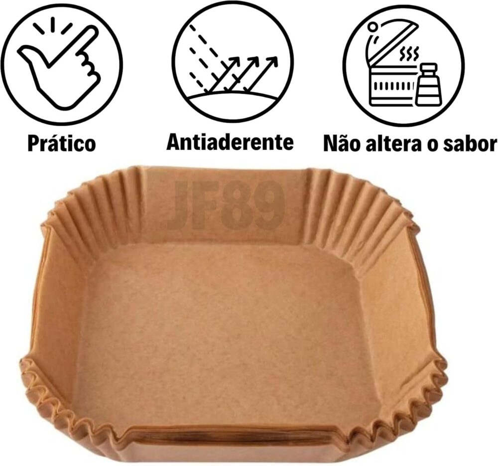 Forma de Papel 20cm x 20cm Forro Antiaderente Descartável pa... | É bom mesmo? Descubra antes de comprar - Image 3