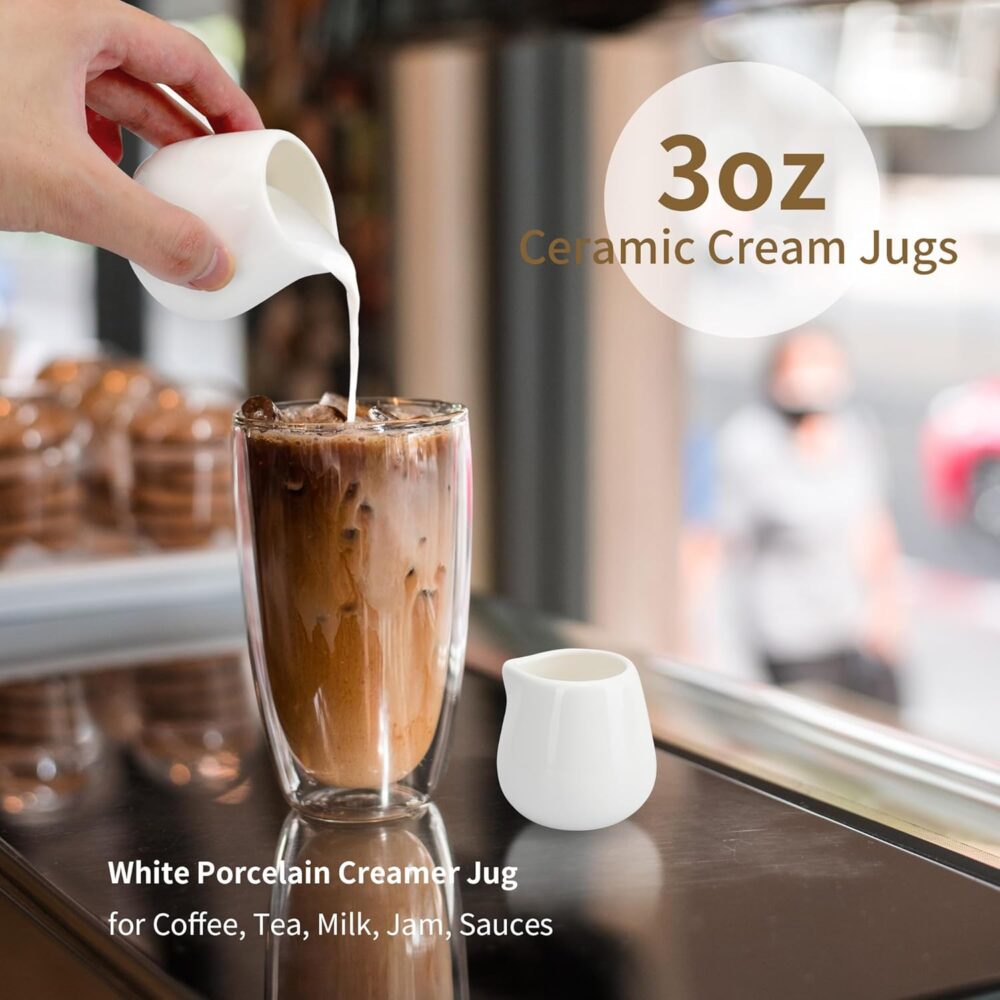 12 peças de mini creme de cerâmica, jarra pequena de porcela... - Image 5