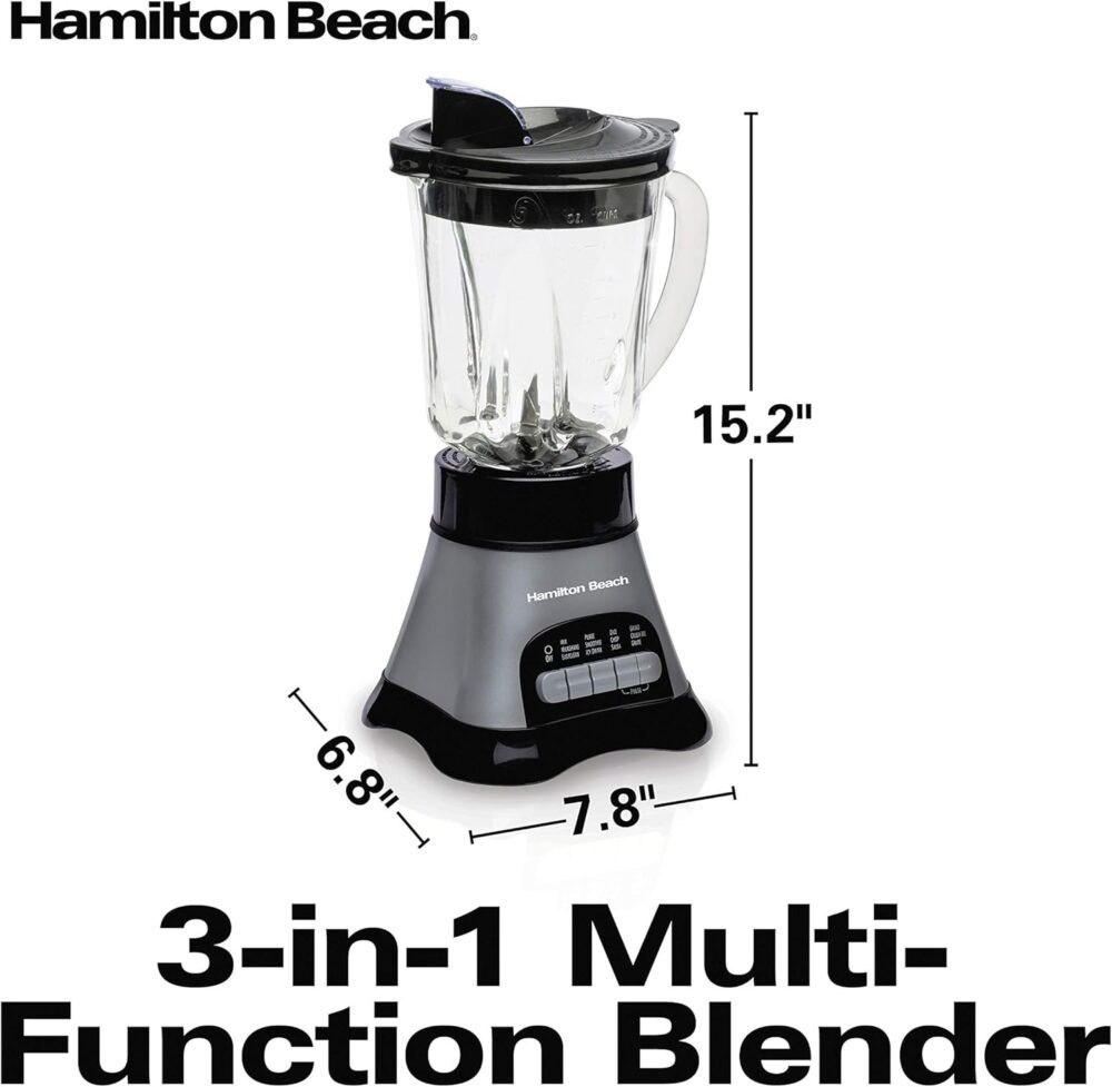 Hamilton Beach Liquidificador triturador de ondas com frasco... - Image 8