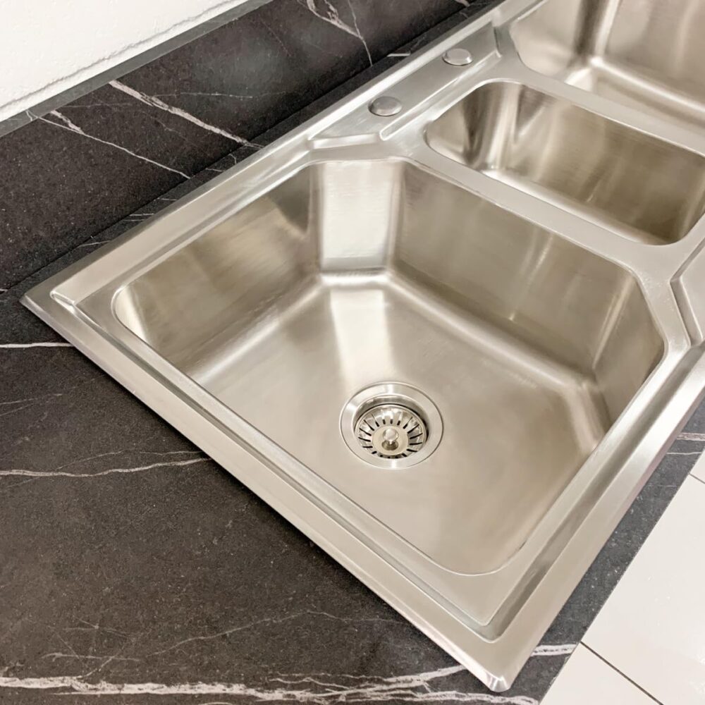 DECORPLACE, Cuba Pia Cozinha Tripla Pro Inox Escovado 105x50... - Image 6