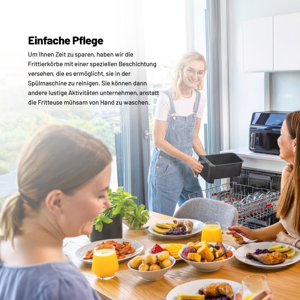 Lauben DualZone® Heißluftfritteuse 8000BC Air Fryer mit zwei... | É bom mesmo? Descubra antes de comprar - Image 5