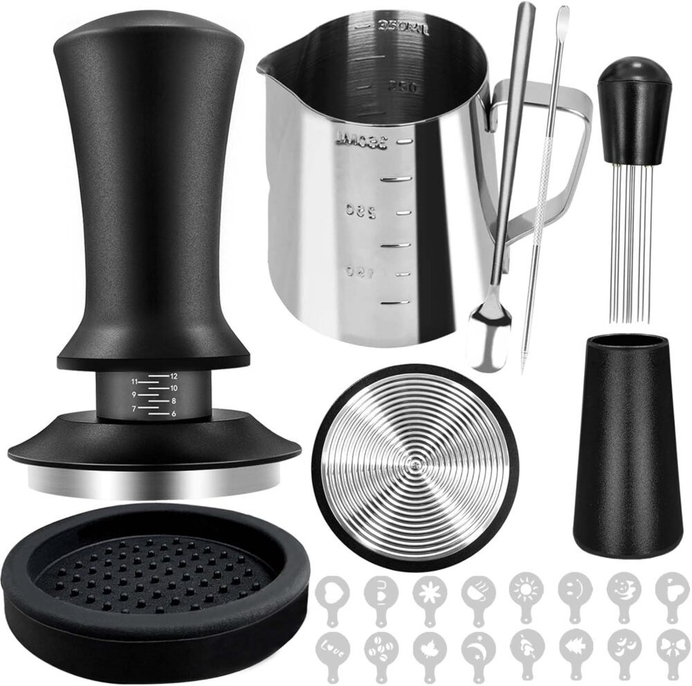 Conjunto de calcadeira de café com 22 peças, kit de acessóri...