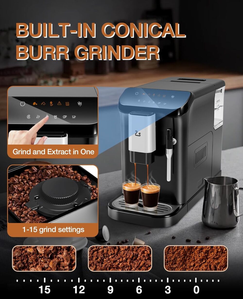 Zstar Máquina de café expresso totalmente automática com esp... - Image 2