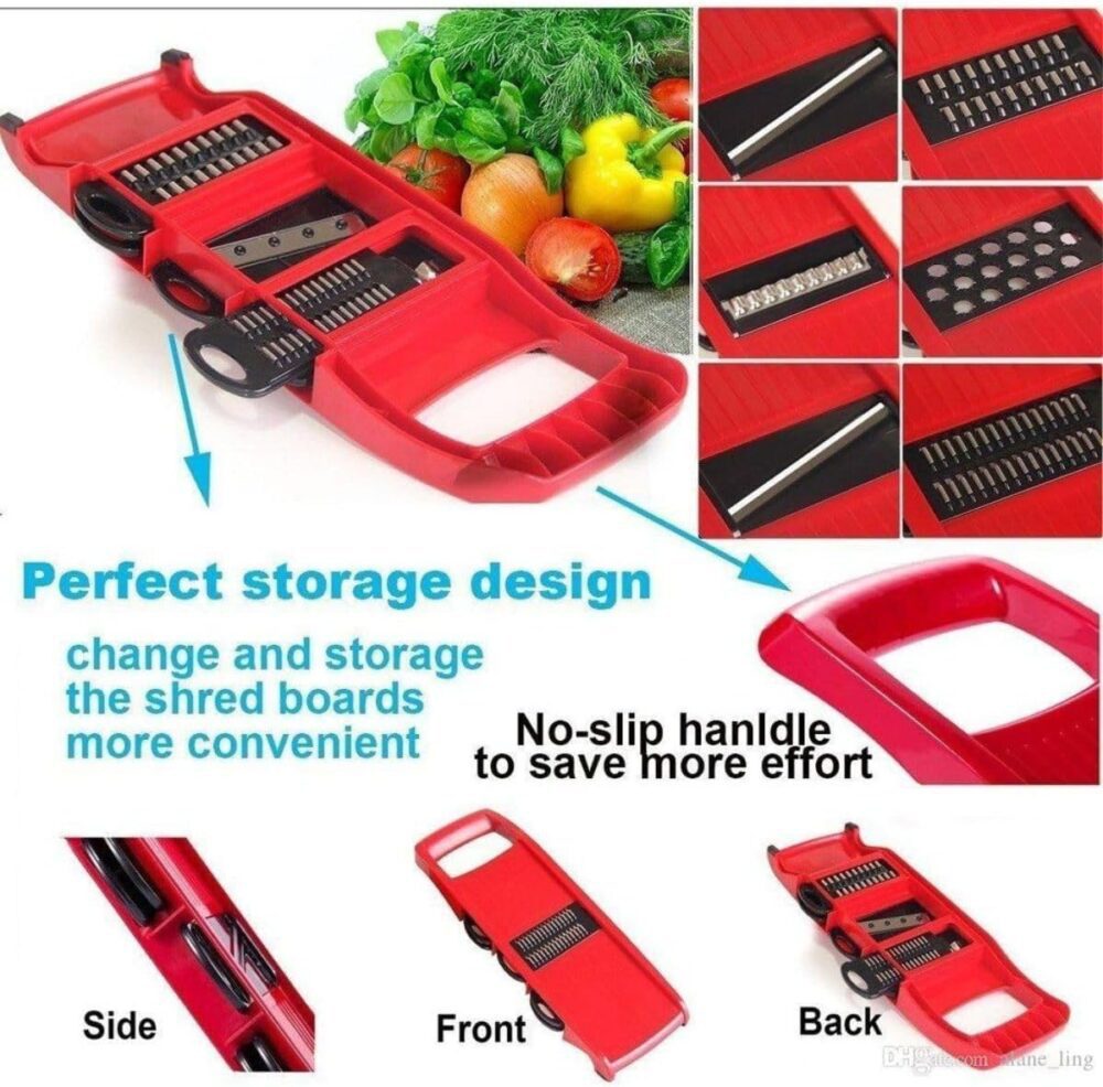Cortador de Legumes Multifuncional Mandoline, 6 Lâminas Aço ... - Image 3