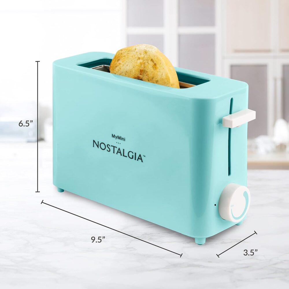 Nostalgia MyMini Single Slice Toaster, Extra Wide Slot, Comp... - Image 6