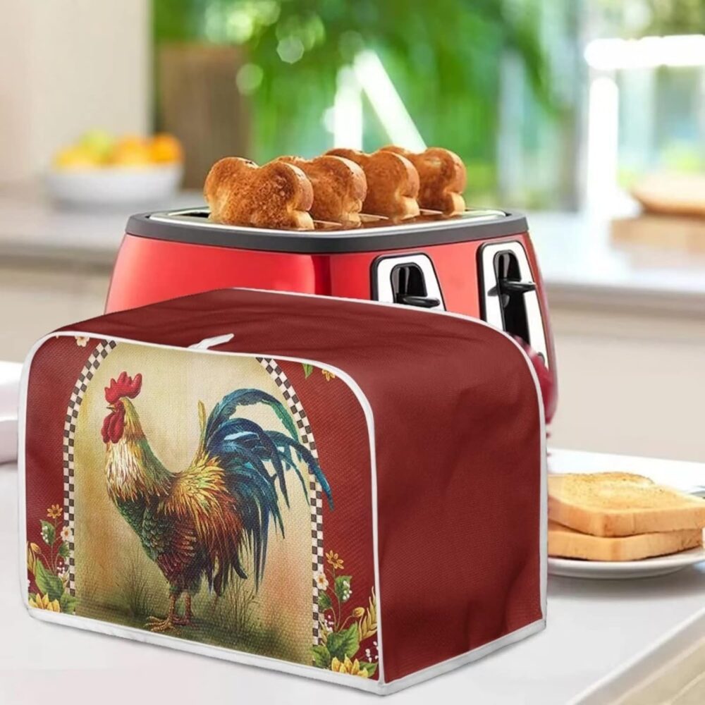 Annejudy Capa para Torradeira Sunflower Rooster 2 Fatias, Es... - Image 4
