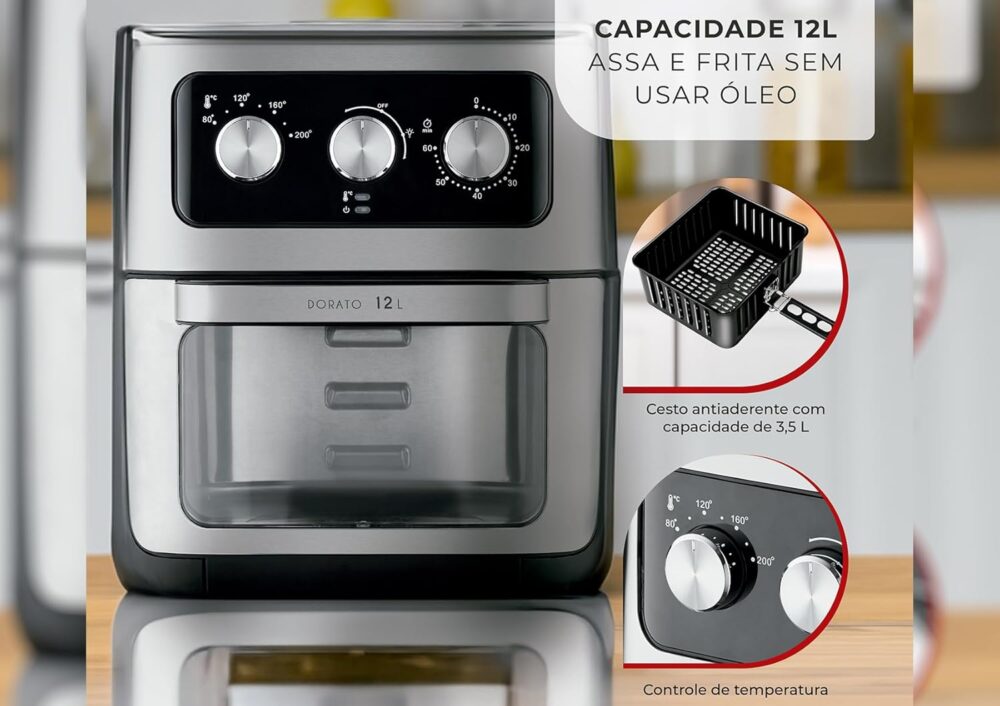 Fritadeira Air Fryer Oven Veronna Dorato Vaf1800a 4 Em 1 12 ... | É bom mesmo? Descubra antes de comprar - Image 8