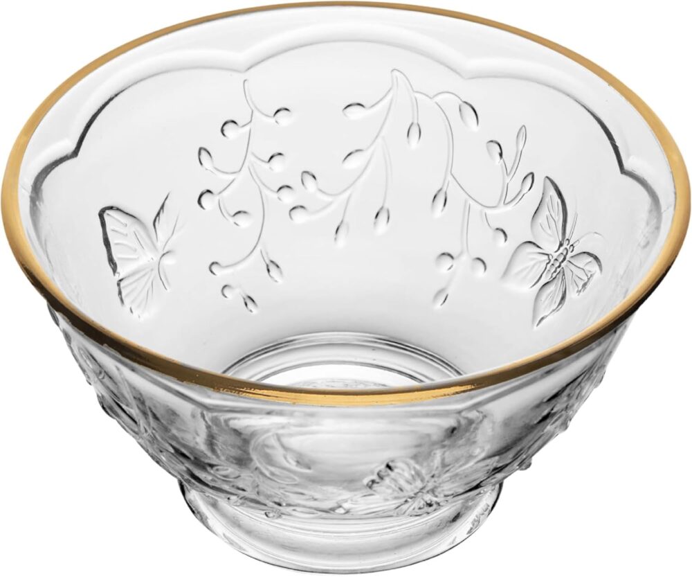 LYOR - Bowl New Butterfly com Fio de Ouro 12cm x 12cm x 6,5c...