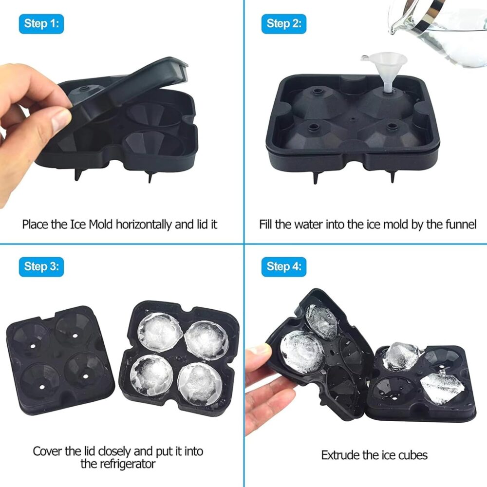 Forma de cubo de gelo de diamante, forma de cubo de gelo de ... - Image 3