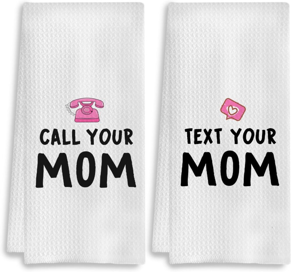COWEB Conjunto de 2 toalhas de mão engraçadas Call Your Mom,...