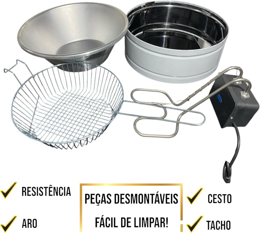 Fritadeira Elétrica Industrial Redonda 5 L Aço Inoxidável (1... | É bom mesmo? Descubra antes de comprar - Image 5