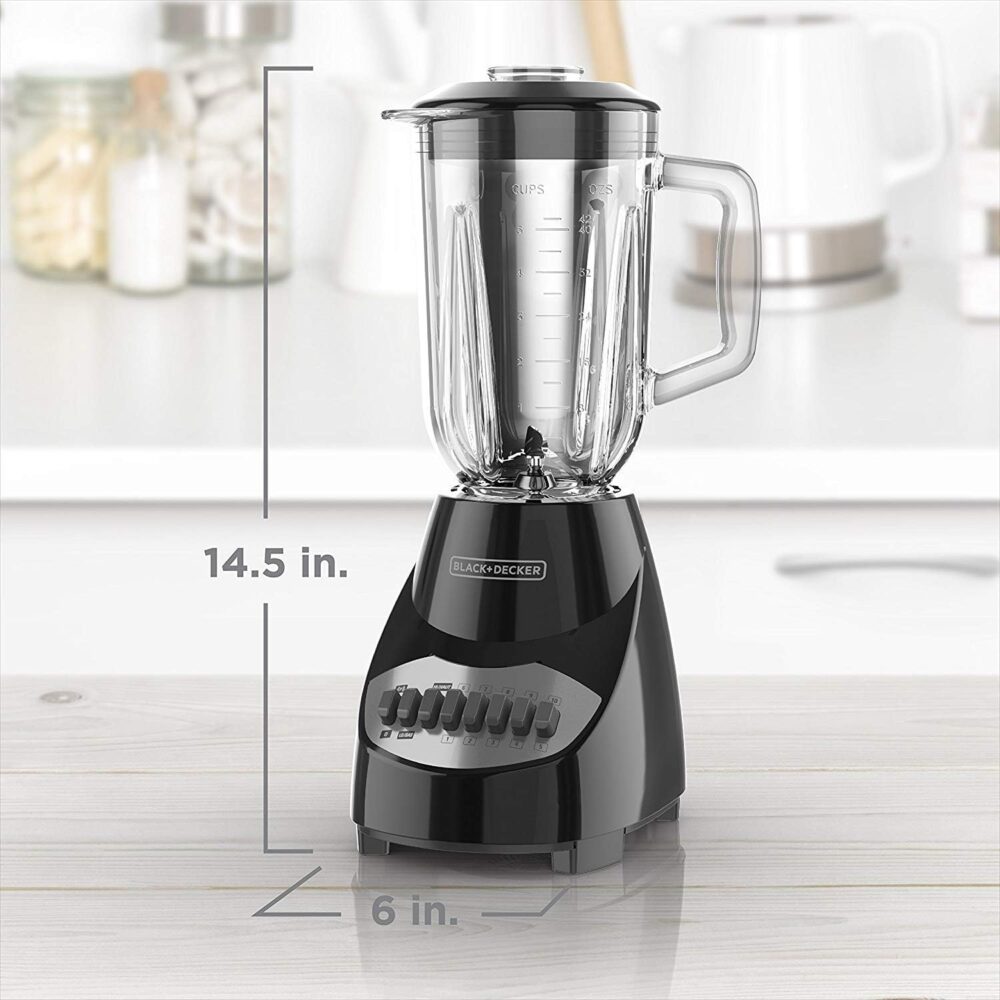 BLACK+DECKER Liquidificador de bancada com pote de vidro de ... - Image 3