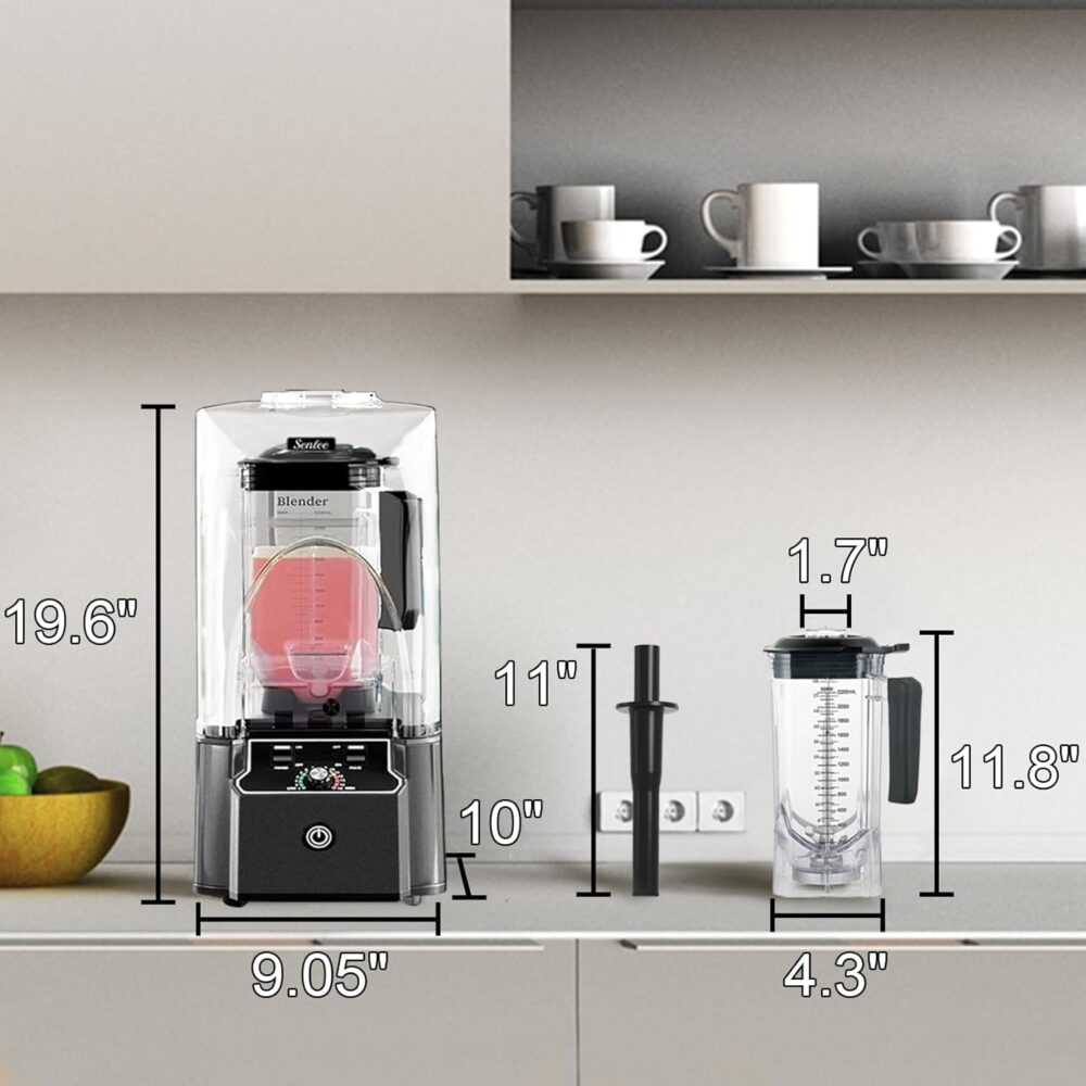 Senlee Liquidificador profissional para cozinha, 2200 W, jar... - Image 7