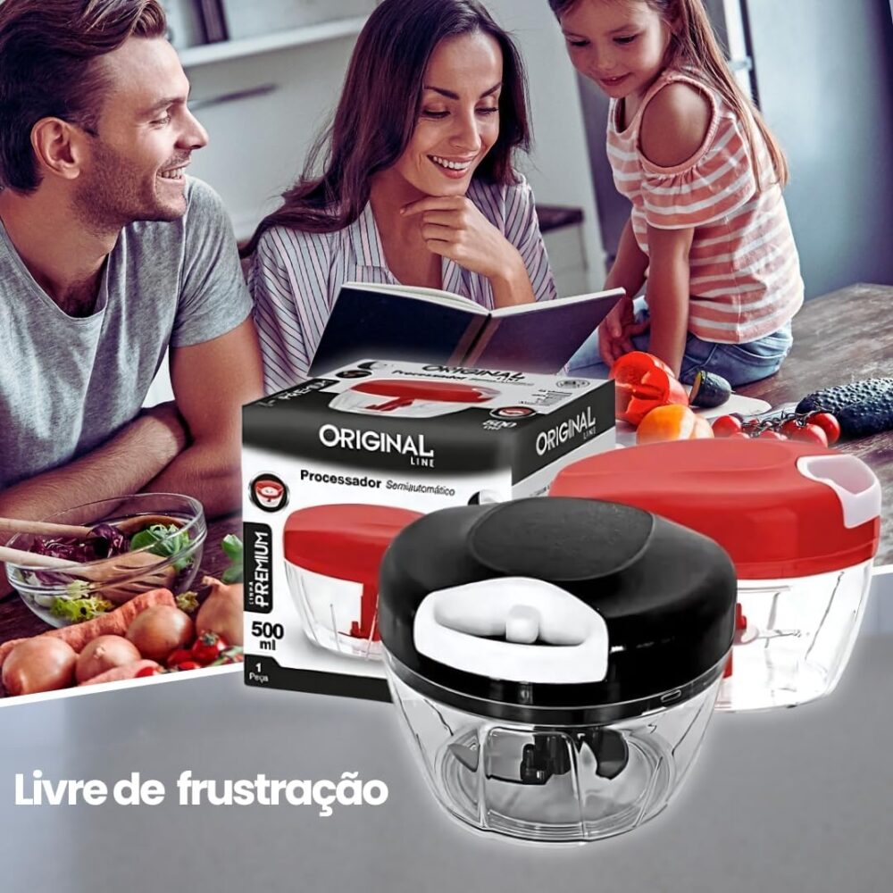 KIT Dois Processador de Alimentos Manual (500ml e 170ml) Ide... - Image 6