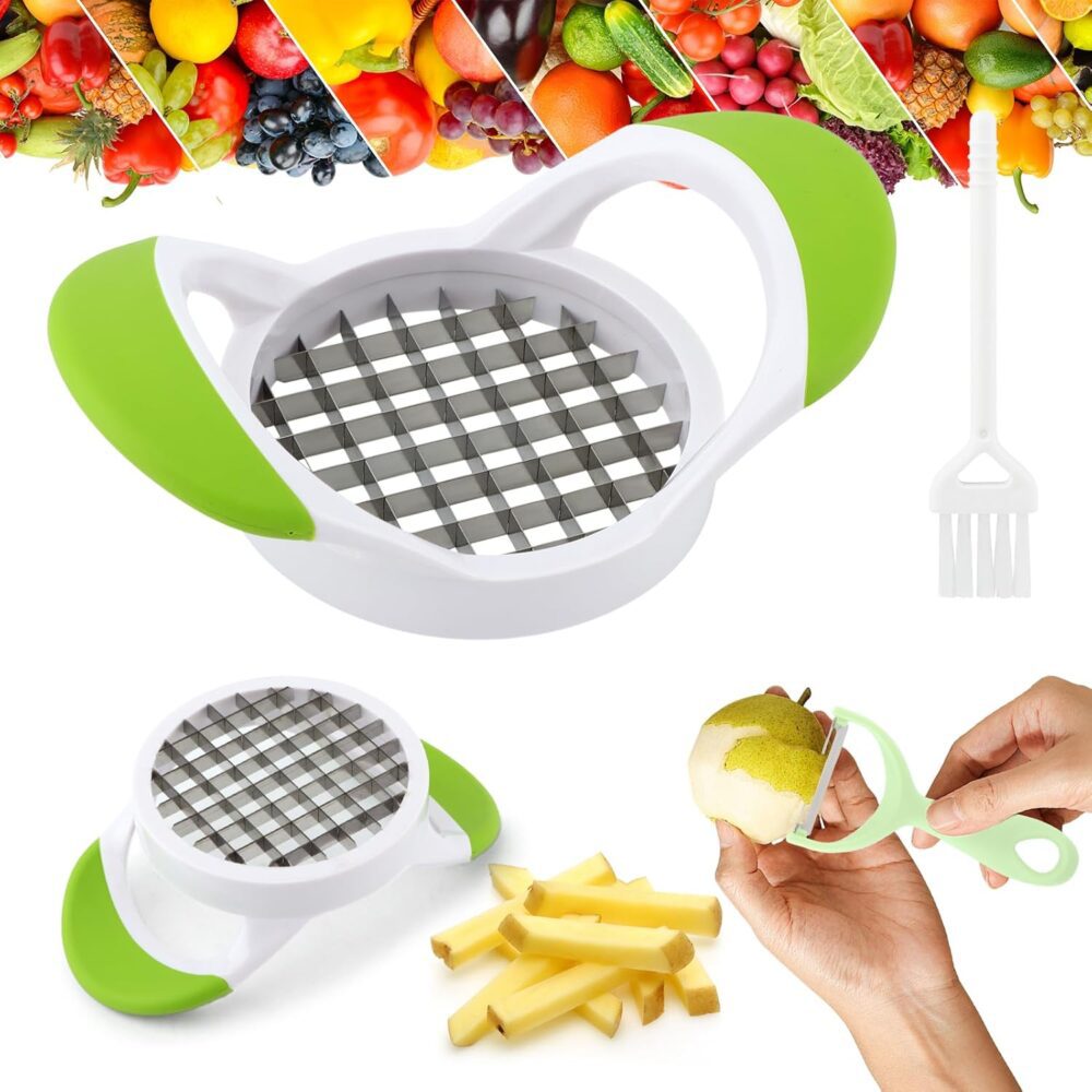 Cortador de batatas fritas, cortador de legumes multiuso de ... - Image 7