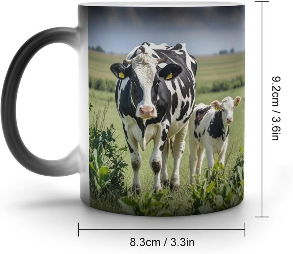 Caneca de café de vacas leiteiras de desenho animado caneca ... - Image 2