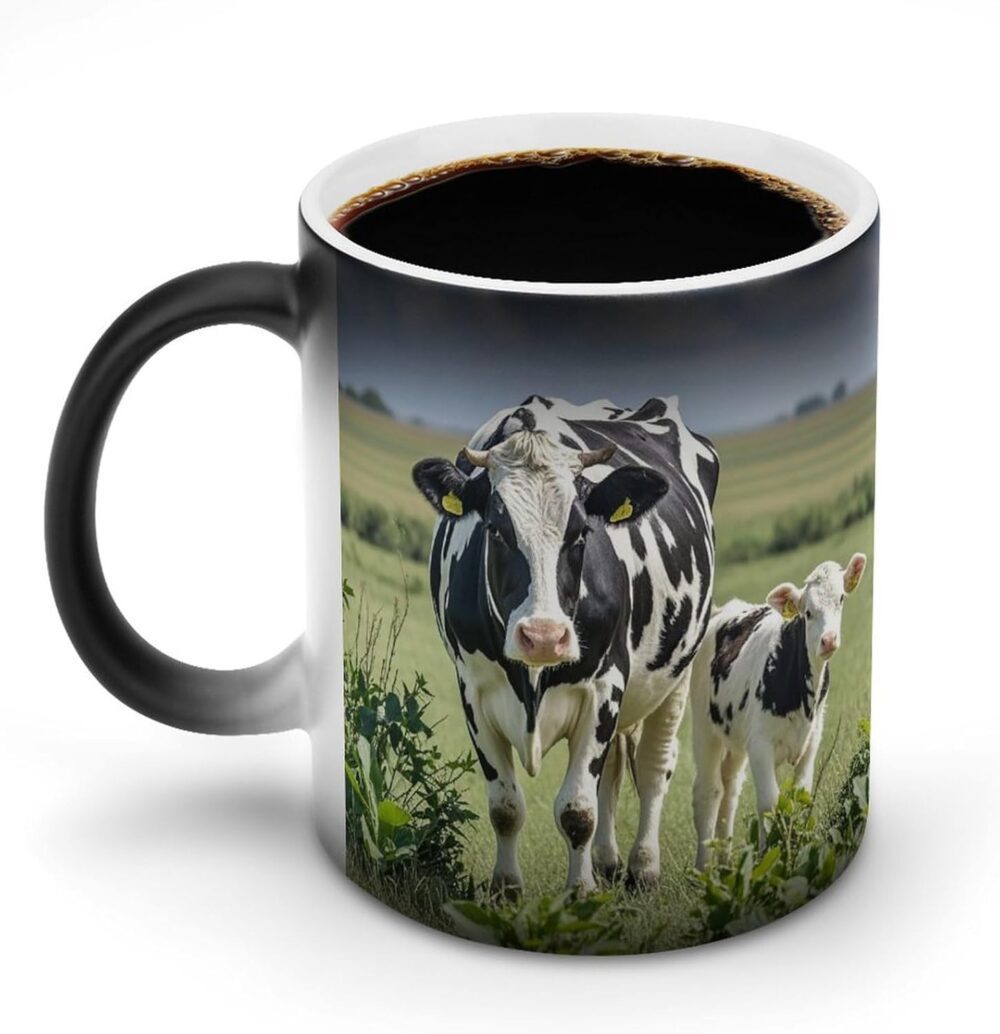 Caneca de café de vacas leiteiras de desenho animado caneca ...