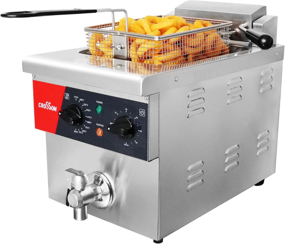 crosson Fritadeira Elétrica De Bancada 8L Com Válvula Drenag...