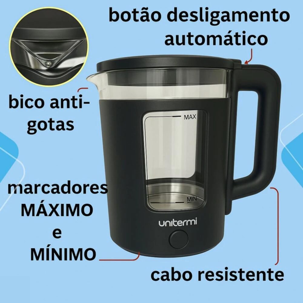 Jarra Chaleira Elétrica 1,5 Litros 127V ou 220V - Feita em V... - Image 6