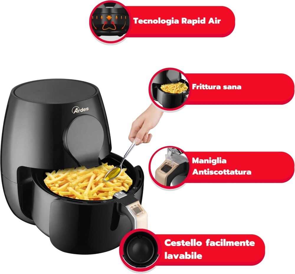 ARDES Frigideira de ar quente capacidade de 5 litros Air Fry... | É bom mesmo? Descubra antes de comprar - Image 4