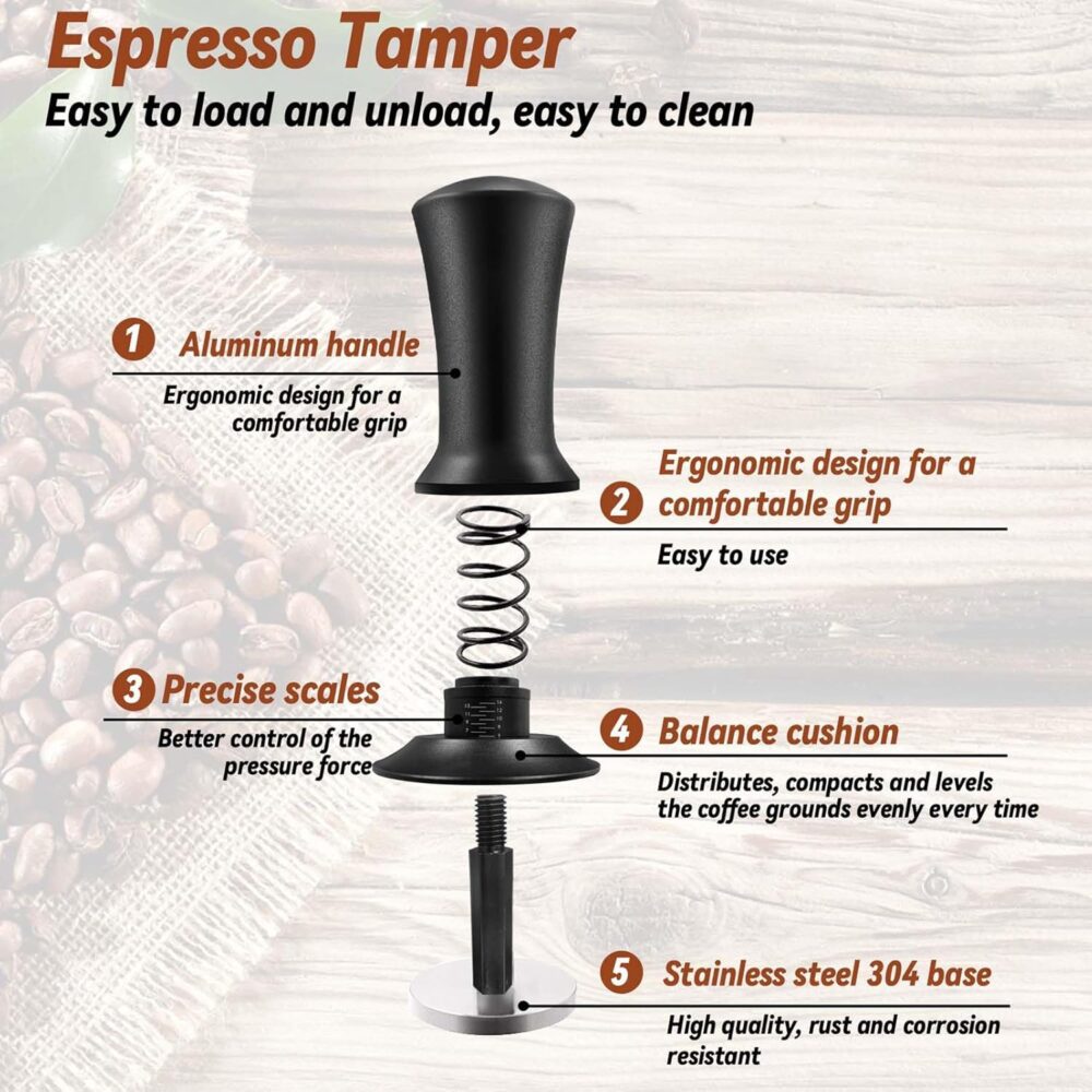 Conjunto de calcadeira de café com 22 peças, kit de acessóri... - Image 6
