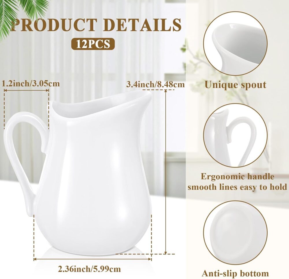 Nuanchu Jarro pequeno de leite de 127 g, creme clássico de p... - Image 2