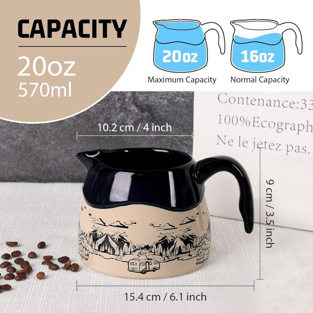 INGOFIN Creme de cerâmica com alça – jarra pequena, recipien... - Image 2