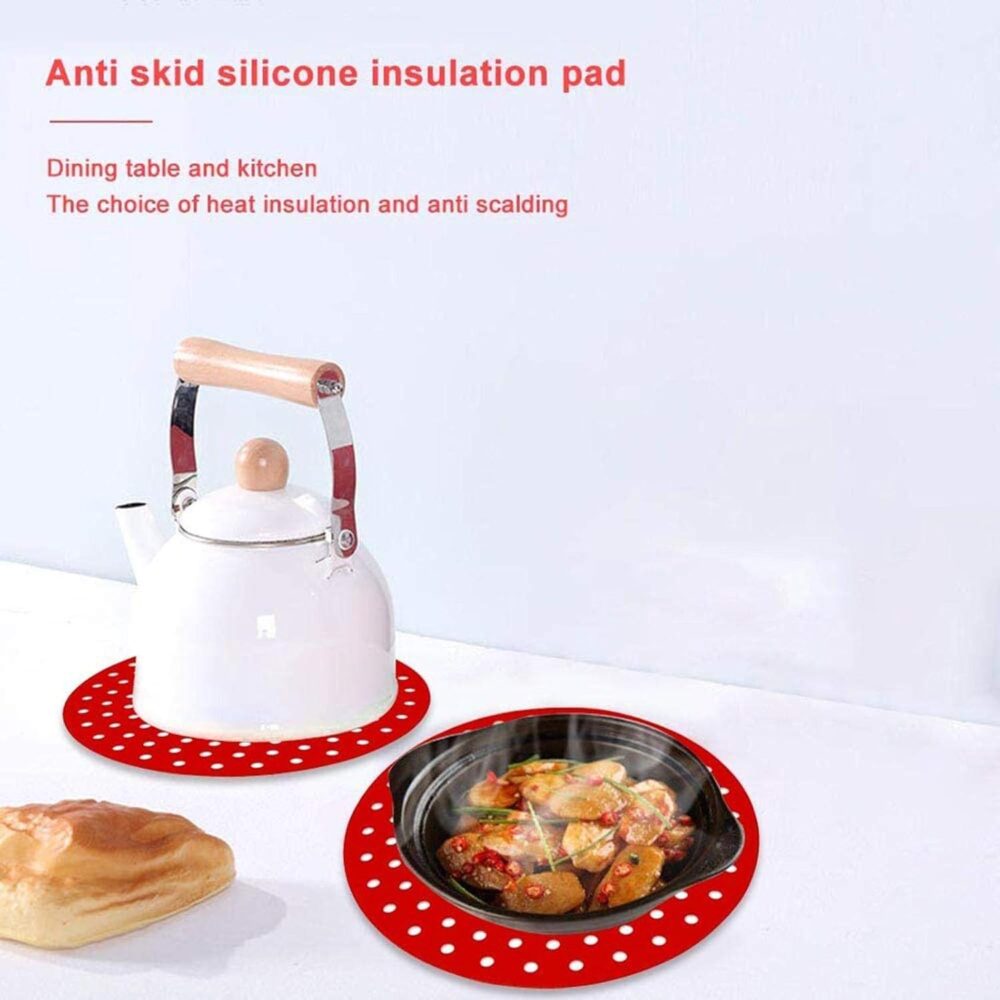Forros de fritadeira a ar redonda de silicone reutilizável f... | É bom mesmo? Descubra antes de comprar - Image 4