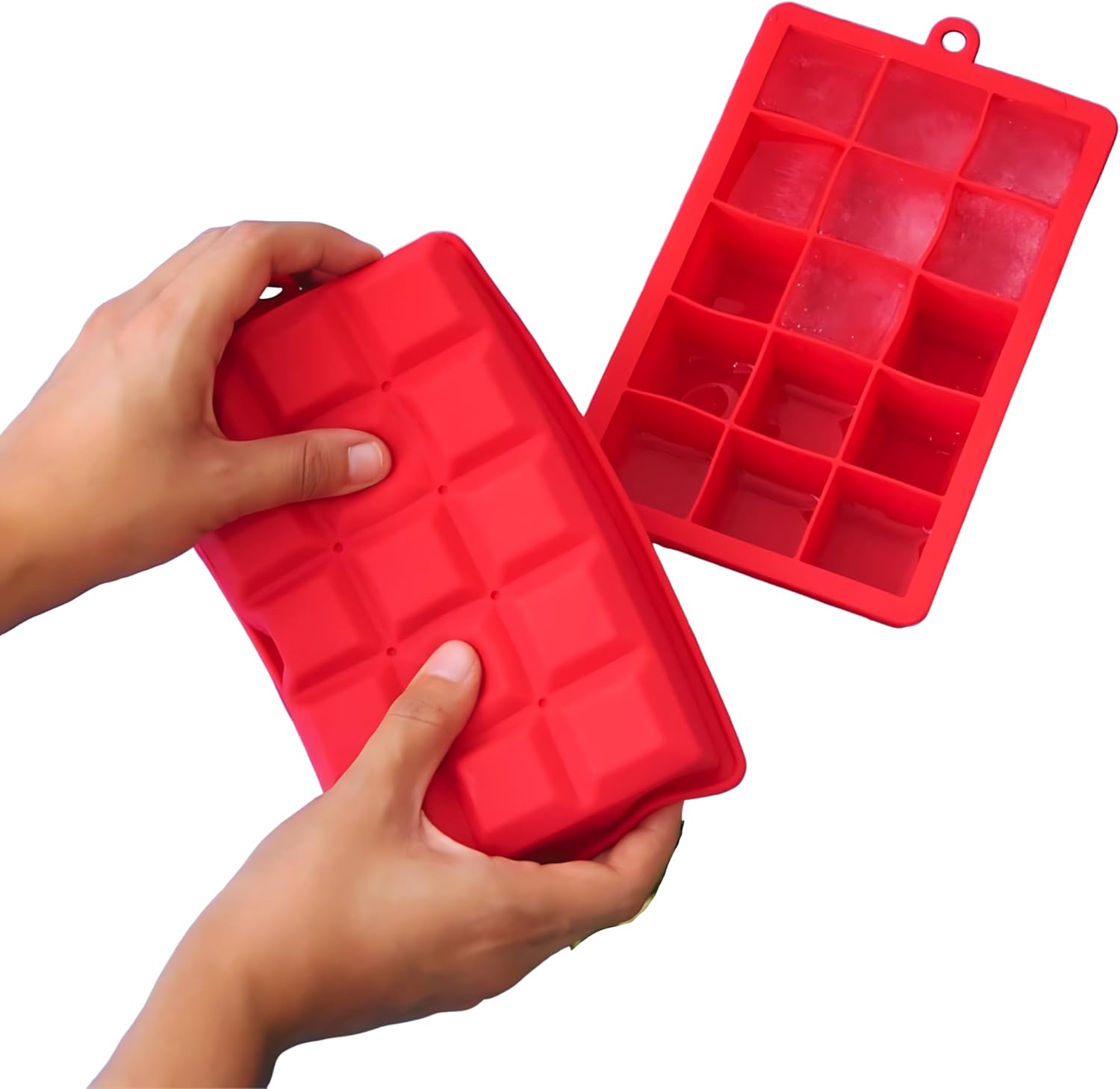 SYMEON Kit 2 Forma de Gelo Silicone Com Tampa 15 Cubos Flexi... - Image 6