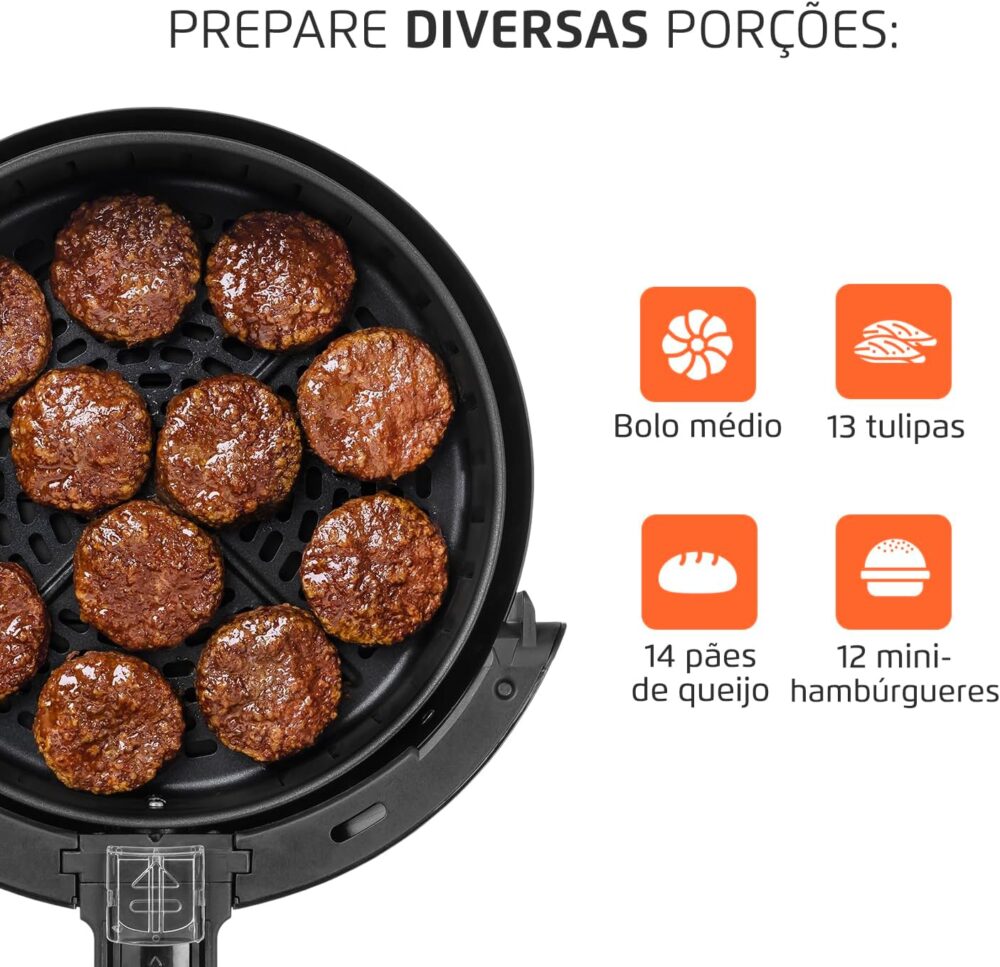 Fritadeira Sem Óleo Air Fryer Pratic 3,6L, Mondial, Preto, 1... | É bom mesmo? Descubra antes de comprar - Image 3